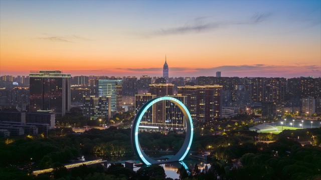 「天宁」紫荆公园夜景
