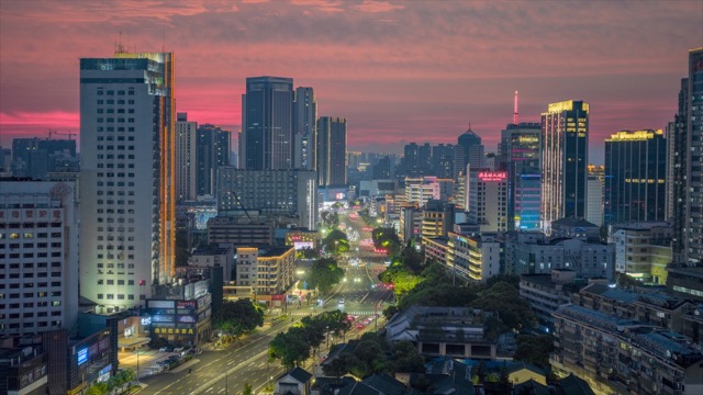 「钟楼」商圈夜景
