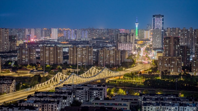 「武进」花园街大桥夜景