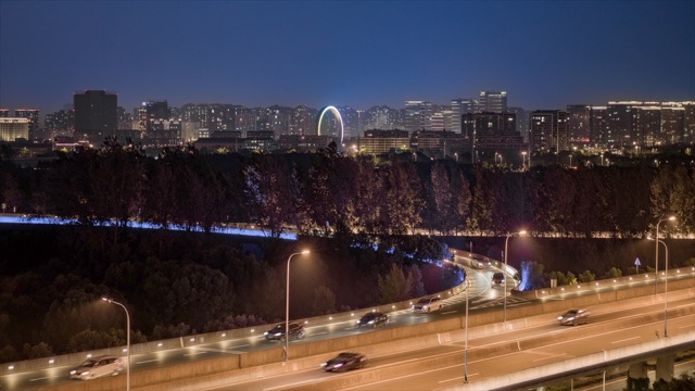 「天宁」青阳路高架夜景