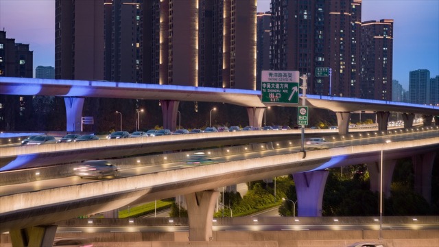 「天宁」青阳路高架夜景