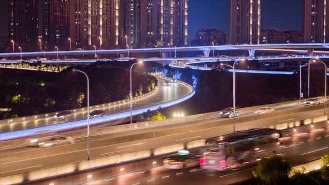 「天宁」青阳路高架夜景