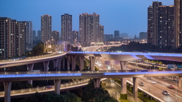 「天宁」青阳路高架夜景