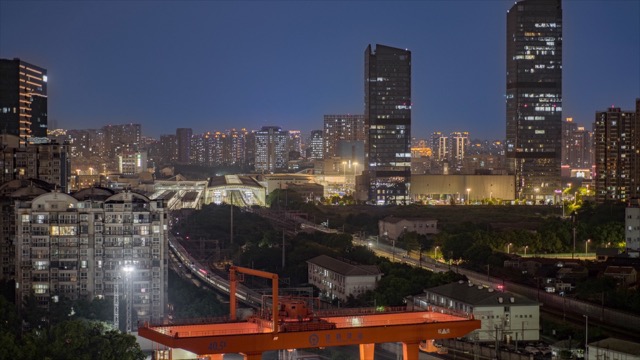 「天宁」常州站夜景