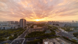 「新北」博物馆市政府文化广场日出