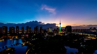 「武进」新天地公园武进电视塔日转夜