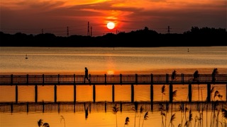 「金坛」涵田度假村日落