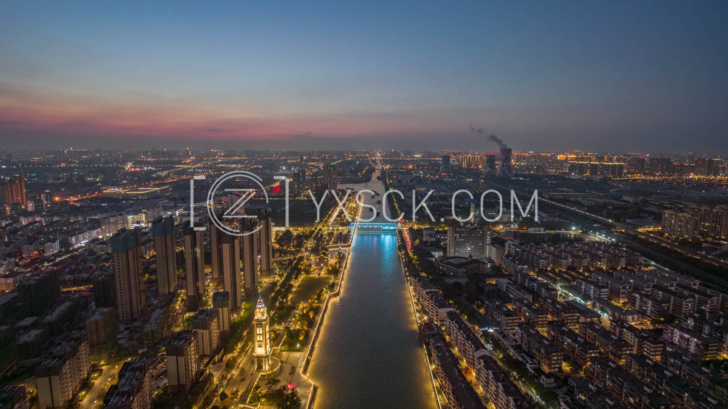 「经开」京杭运河戚墅堰夜景