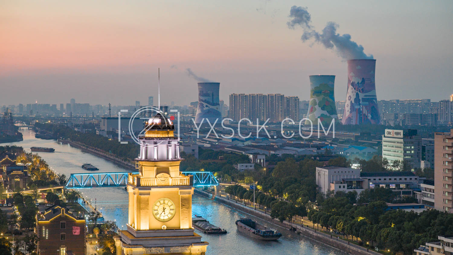 「经开」戚墅堰741京杭运河夜景