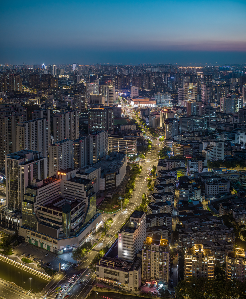 「天宁」和平路夜景万家灯火