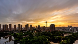 「武进」新天地公园电视塔晚霞