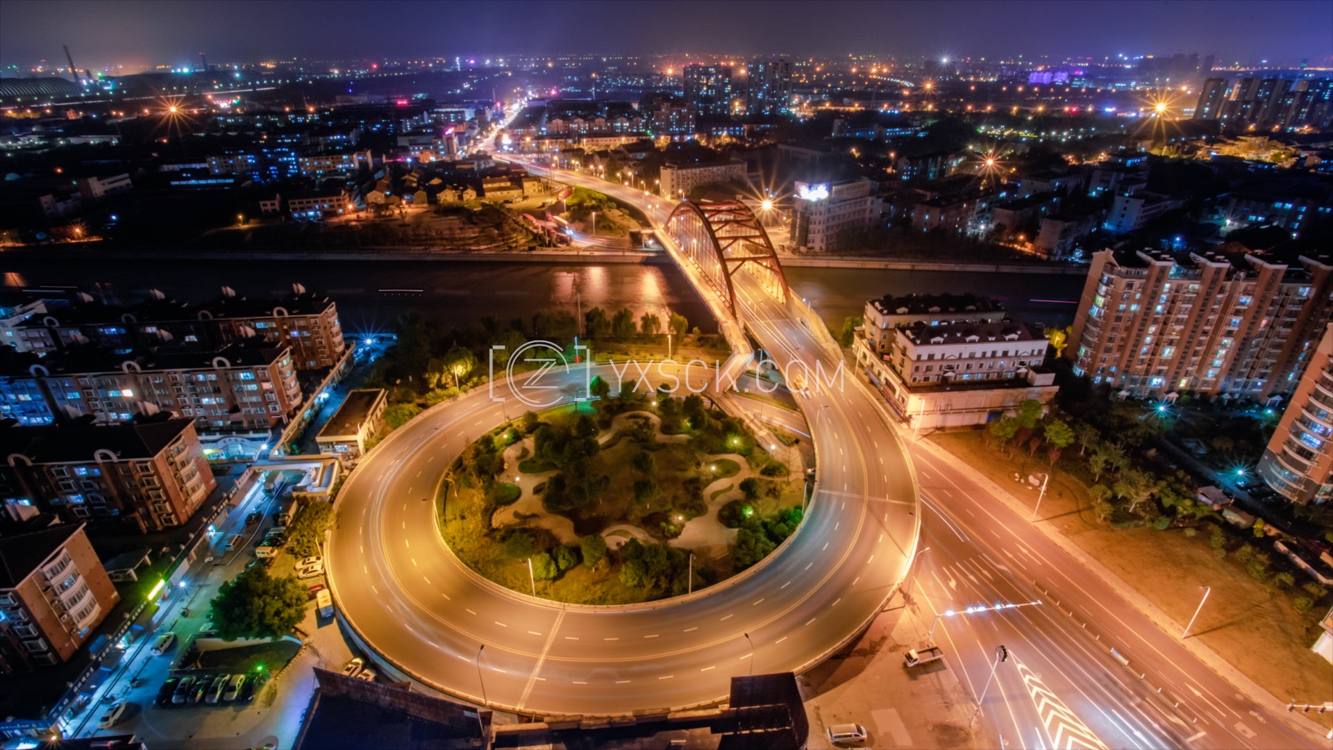 「经开」戚墅堰大桥夜景