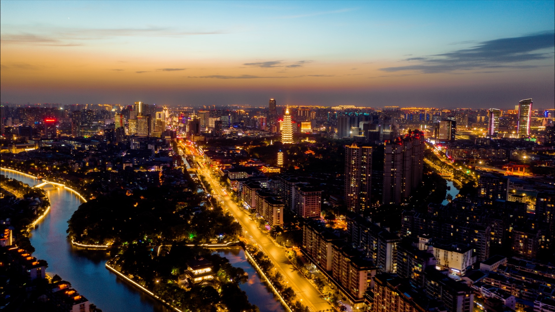 「天宁」天宁城区夜景
