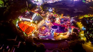 「新北」中华恐龙园儿童乐园夜景
