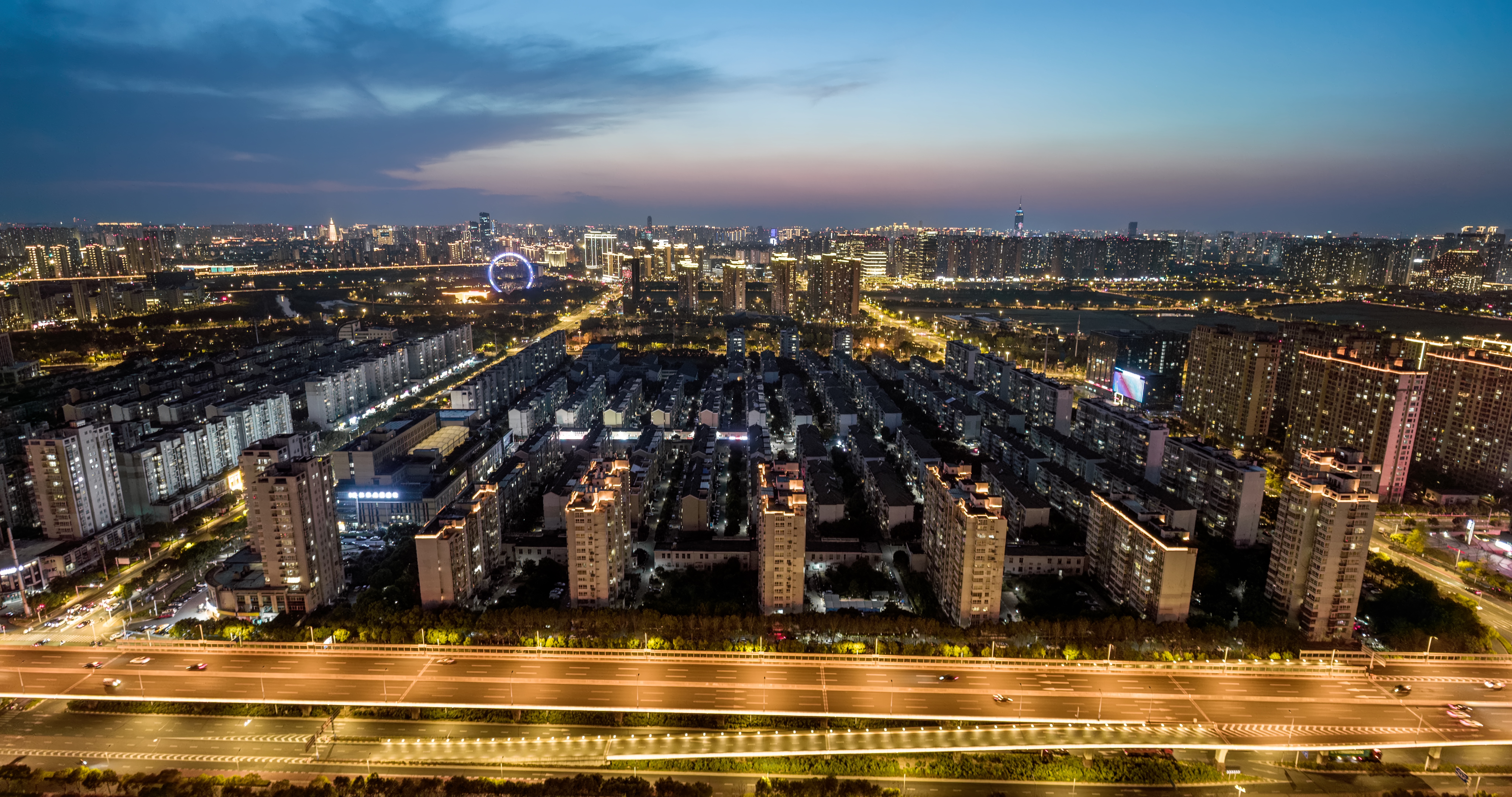 「天宁」青洋路高架青龙苑夜景蓝调