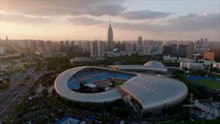 「新北」奥体中心晚霞大烧