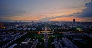 「武进」科教城晚霞夜景