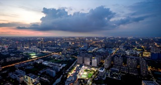 「武进」科教城夜景晚霞